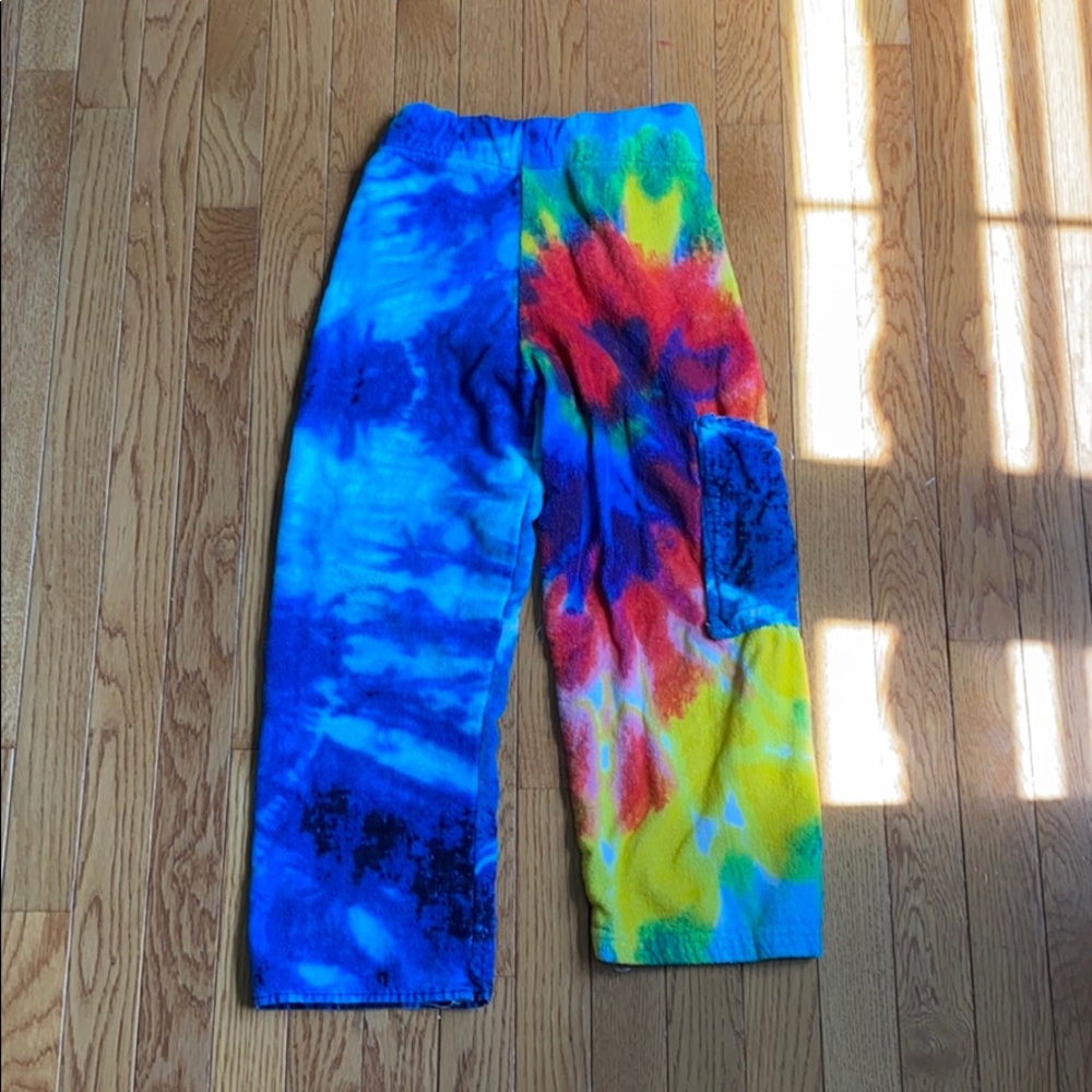 Tie dye Terrycloth towel pants